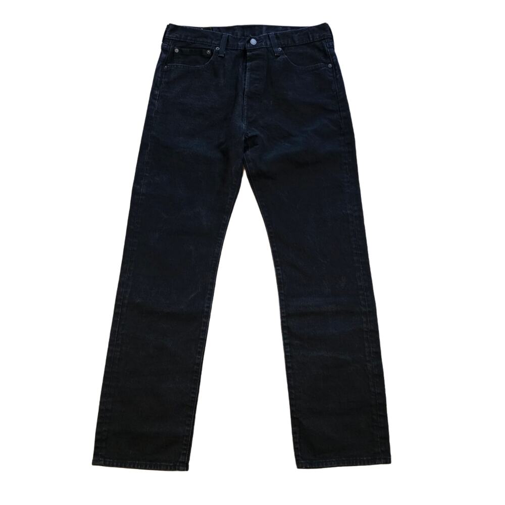 Levi’s 501 Original Stretch Black Denim Jeans Men's  33x32 Button Fly Straight
